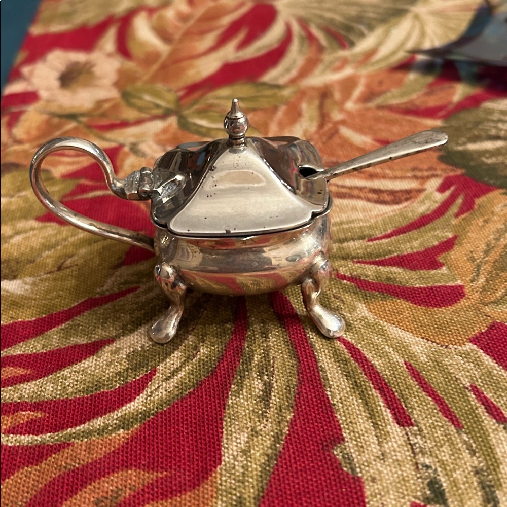 Cheltenham & Co Silver Salt Cellar with Lid- Vintage- Made in England - Picture 5 of 13